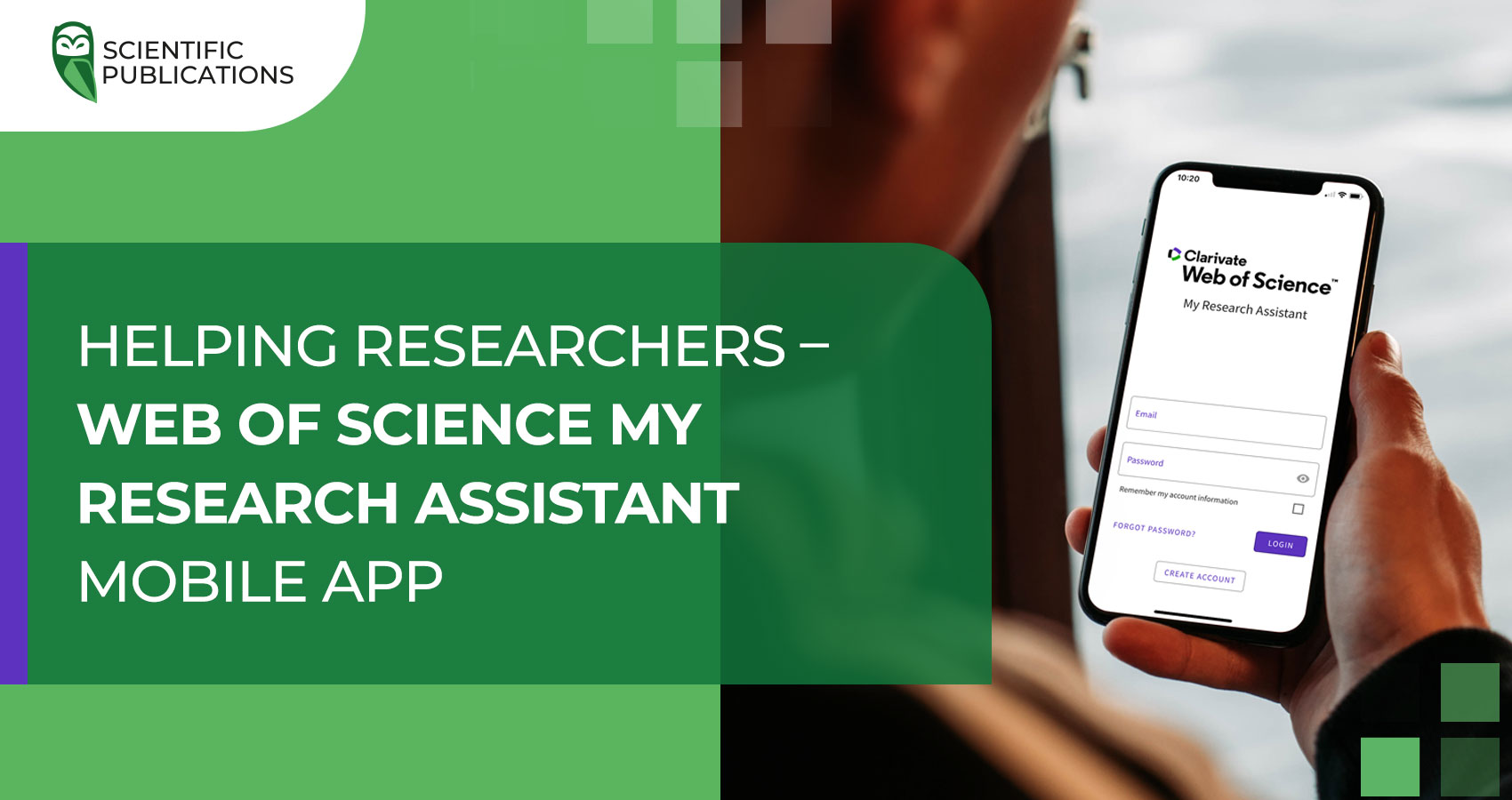 Helping Researchers — Web of Science My Research Assistant mobile app
