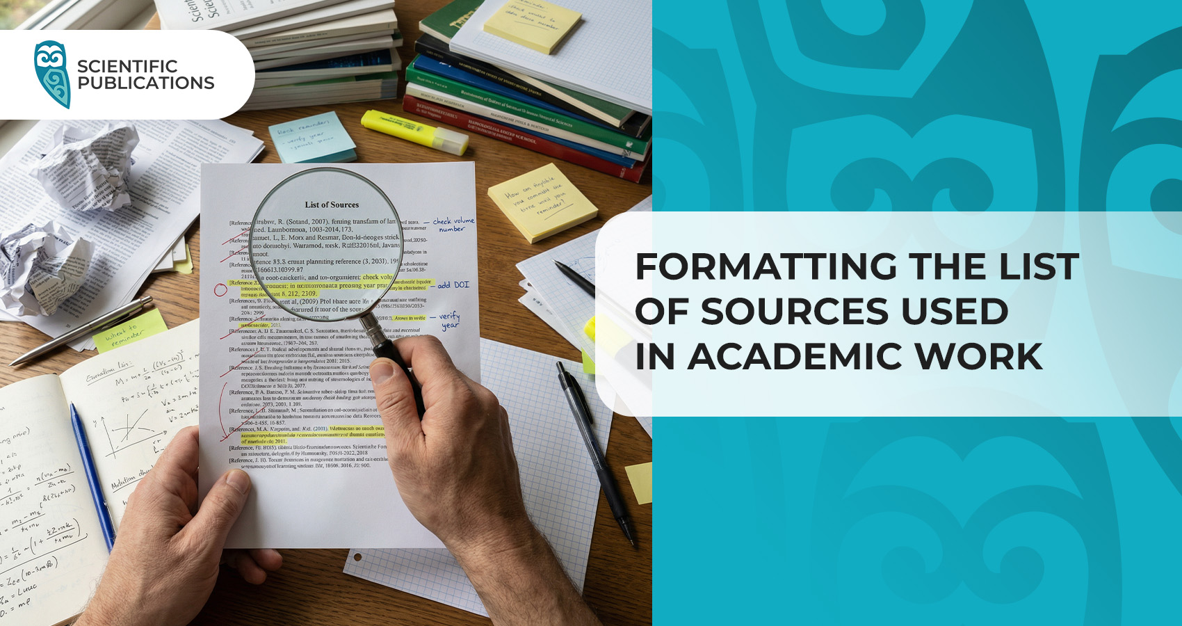 Formatting the list of sources used in academic work