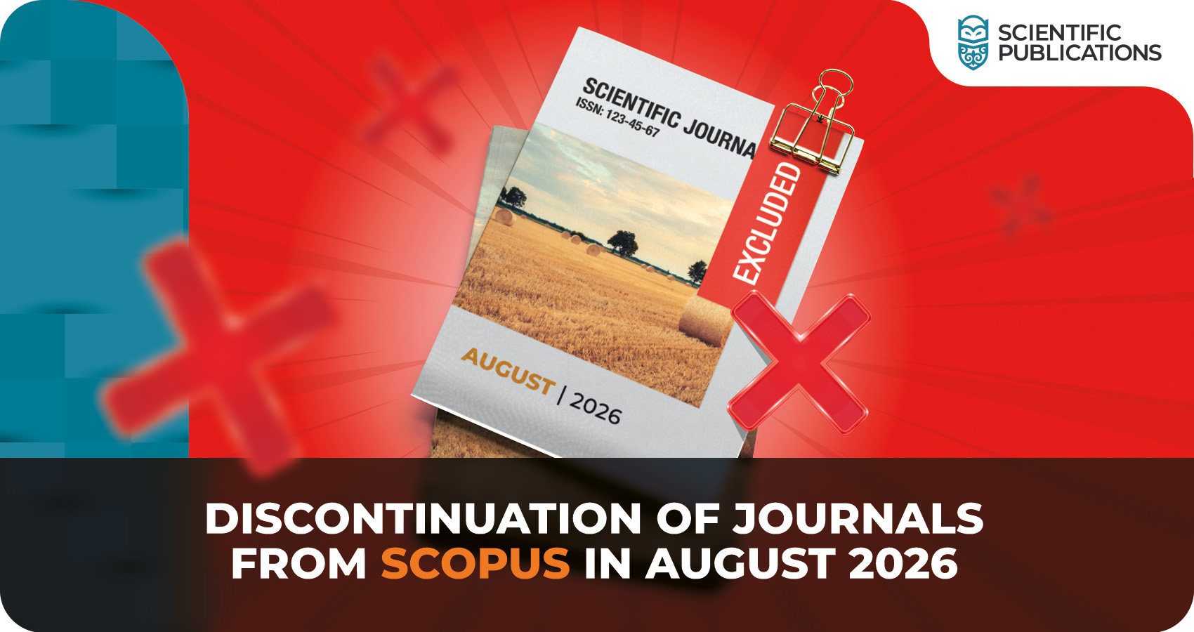 Discontinuation of journals from Scopus in August 2026