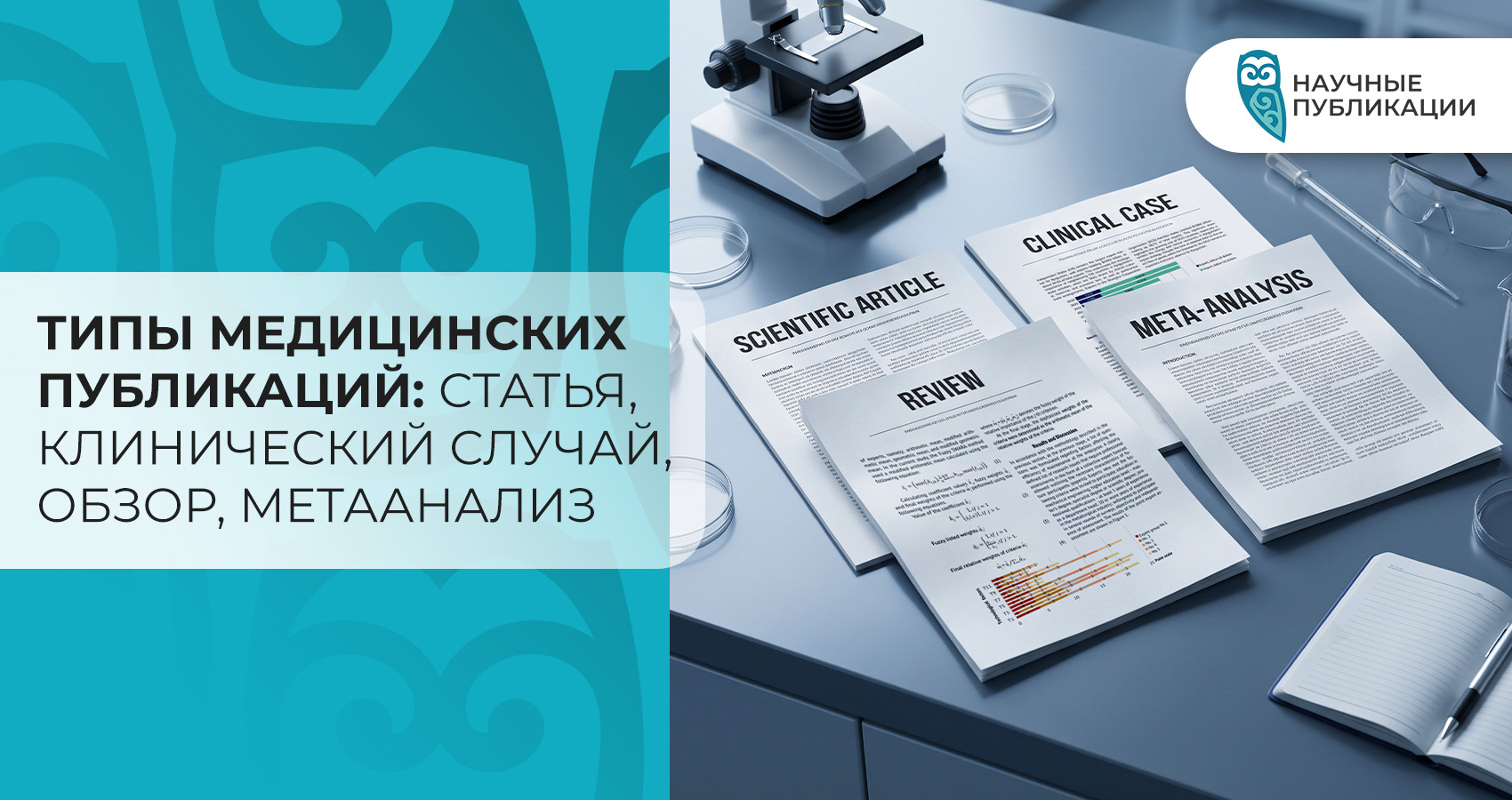 Типы медицинских публикаций: статья, клинический случай, обзор, метаанализ