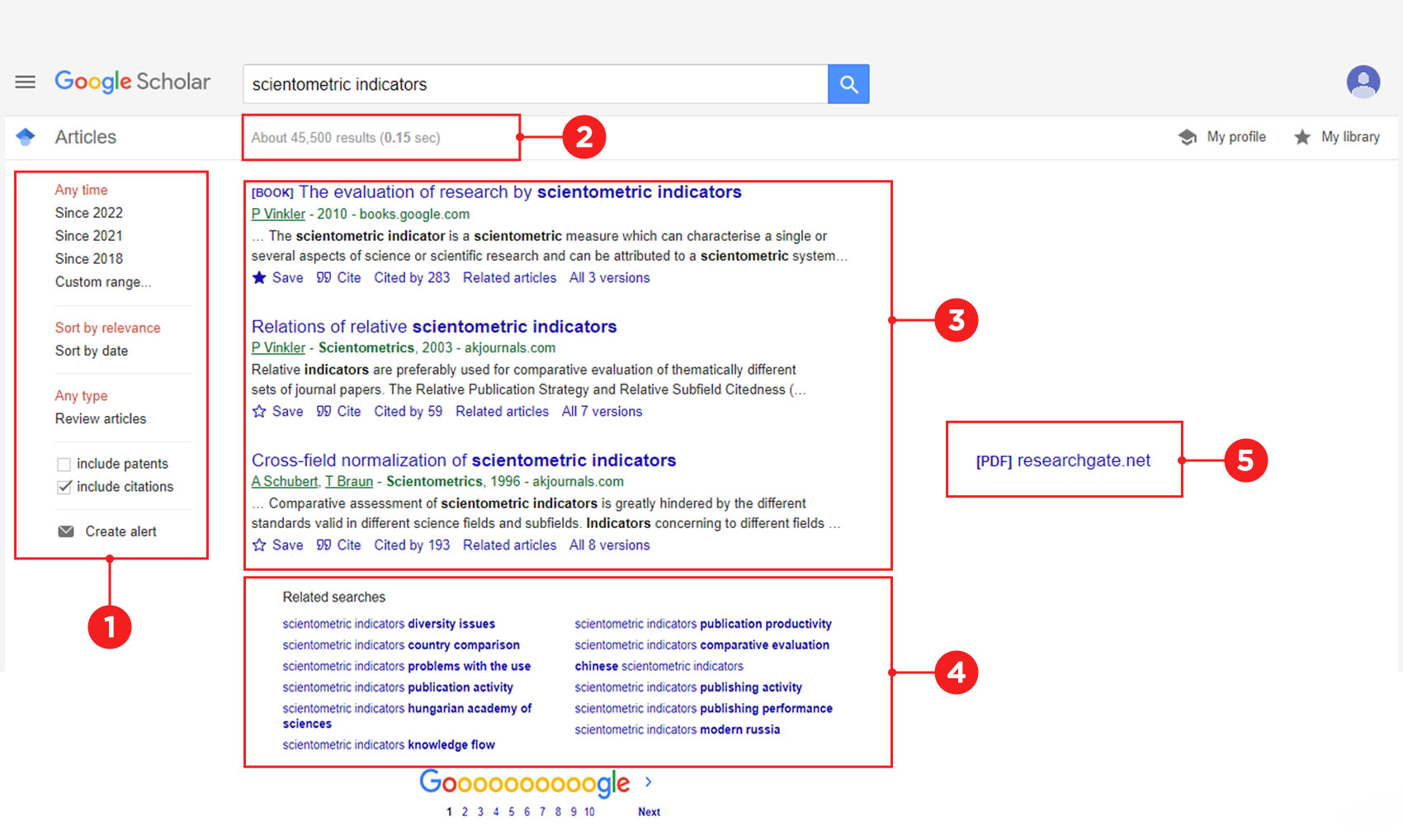 Google Academy: searching the articles