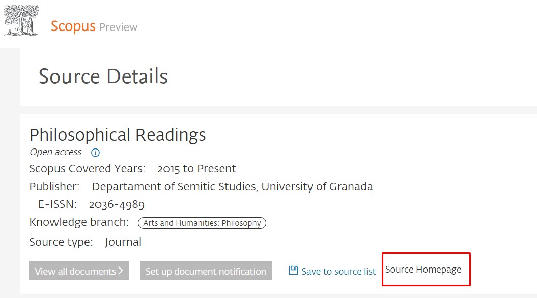 Отсутствие информации об изменении домена журнала в Scopus