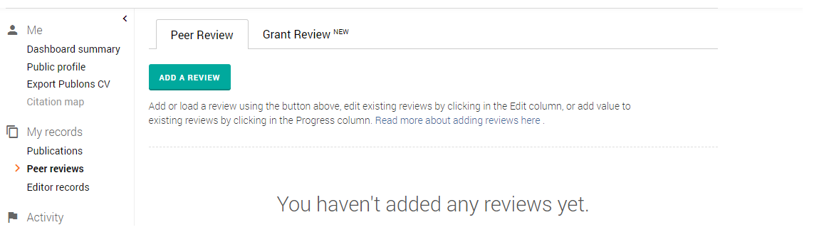 Publons for reviewers